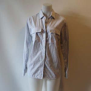 ALSO BACK DRAWSTRING TIE BUTTON CLOSURE TOP M *